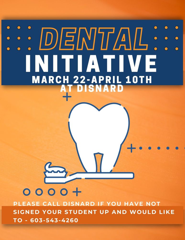 Picture of Tooth with a toothbrush, Dental Initiative at Disnard March 22 through April 10