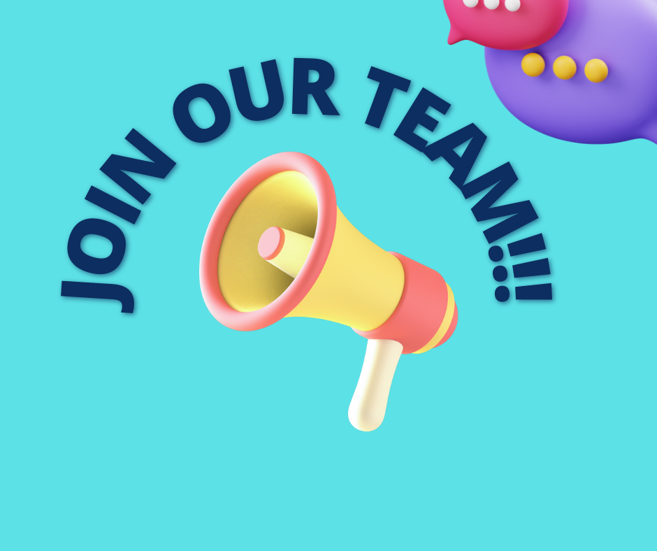 Join our team with a picture of a megaphone