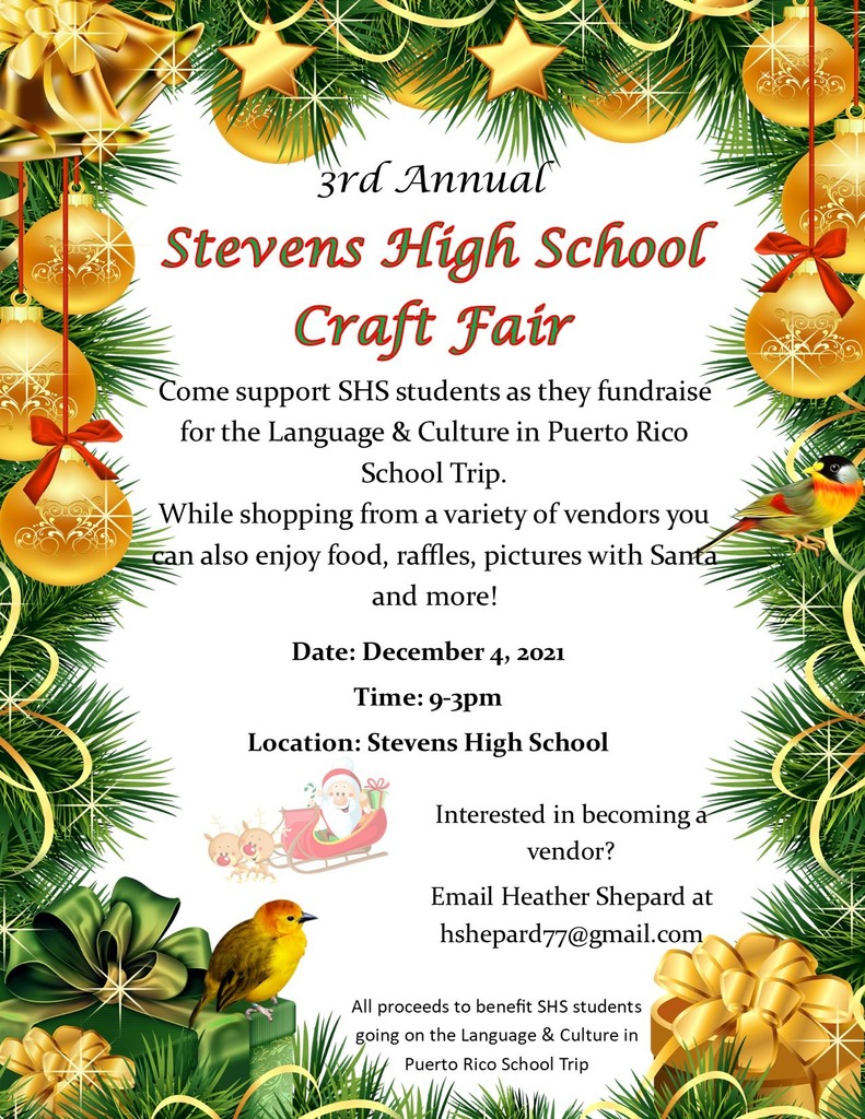 SHS Holiday Craft Fair Poster