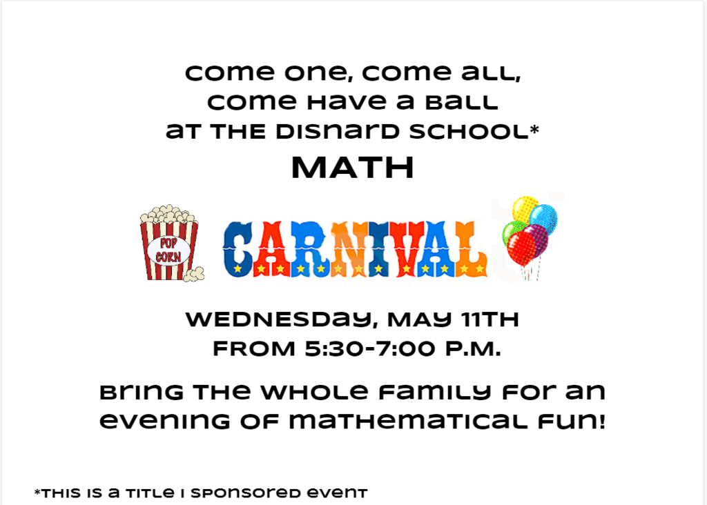 Math Carnival flyer 